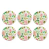 Herbarium glasunderlägg 6-pack, rosa