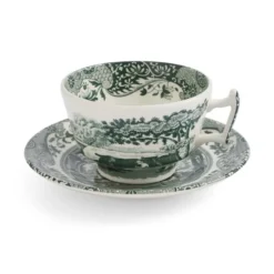 Heritage Green Italian kopp med fat, Grön, 0,2 L