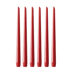 Herrgårdsljus 30 cm 6-pack, Röda glans