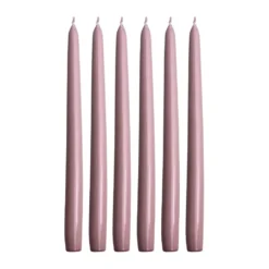 Herrgårdsljus 30 cm 6-pack, Rosa Metallic