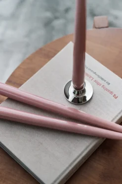 Herrgårdsljus 30 cm 6-pack, Rosa Metallic