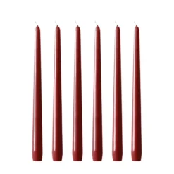 Herrgårdsljus 30 cm 6-pack, Vinröd glans