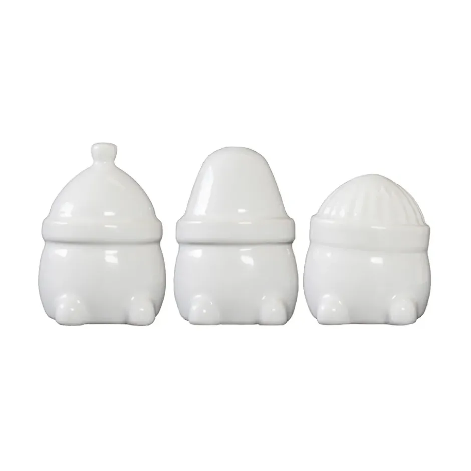 Hipster Triplets juldekoration 3-pack, Shiny white