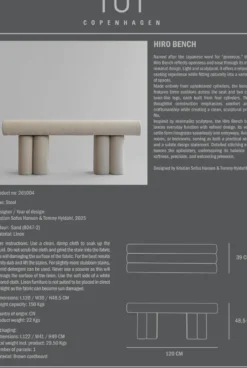 Hiro sittbänk, Linen