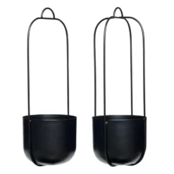Hängande kruka 2-pack, Svart