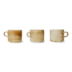 Home Chef kopp med fat 22 cl, Rustic cream-brown