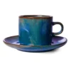 Home Chef kopp med fat 22 cl, Rustic blue
