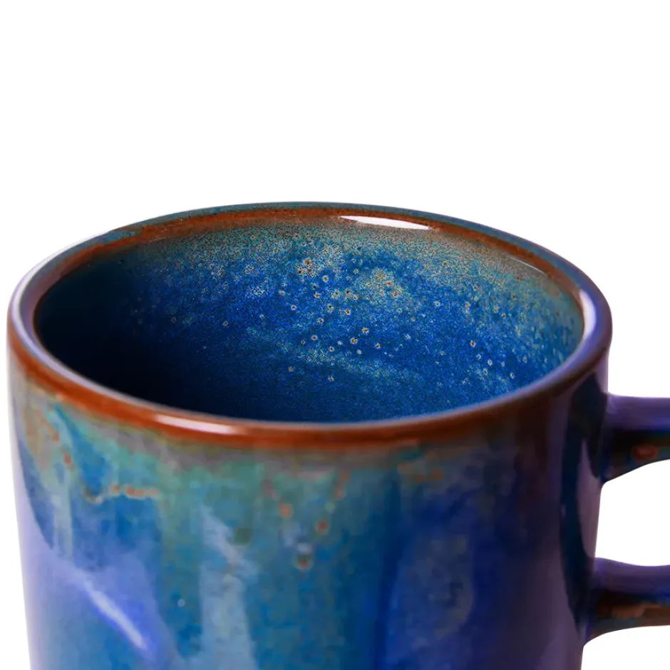 Home Chef kopp med fat 22 cl, Rustic blue