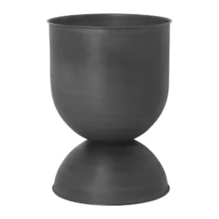 Hourglass kruka medium Ø40 cm, Svart-mörkgrå
