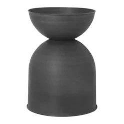 Hourglass kruka medium Ø40 cm, Svart-mörkgrå