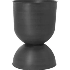 Hourglass kruka stor Ø50 cm, Svart-mörkgrå