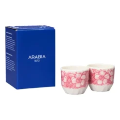 Huvila äggkopp 2-pack, Rosa-vit