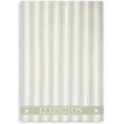 Icons Waffle Striped kökshandduk 50x70 cm, Sage green-white