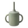 Idun mugg med sugrör silikon 120 ml, Green