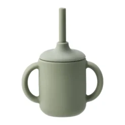 Idun mugg med sugrör silikon 120 ml, Green