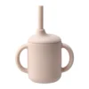 Idun mugg med sugrör silikon 120 ml, Blush