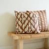 Ikat Block kuddfodral 50x50 cm, Brown