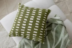 Ikat Block kuddfodral 50x50 cm, Grön