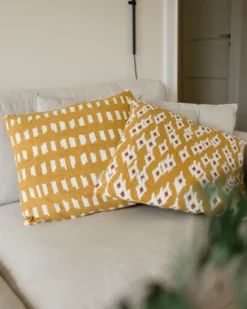 Ikat Block kuddfodral 50x50 cm, Yellow