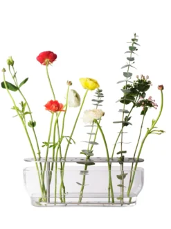 Ikebana vas rostfritt stål, Lång
