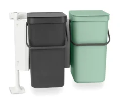 Inbyggnadssystem Sort & Go 2x12L, Mörkgrå & jade green