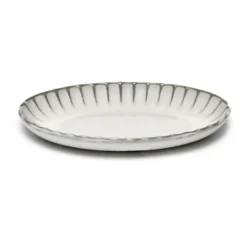 Inku oval serveringsskål M 15,4x22 cm, White