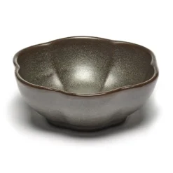 Inku räfflad skål M Ø11 cm, Green