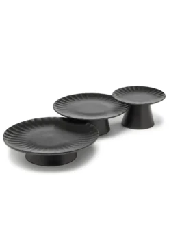Inku tårtfat L Ø24 cm, Black
