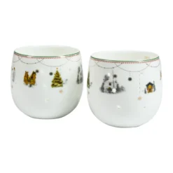 Julemorgen Story ljuslyktor 2-pack, Vit