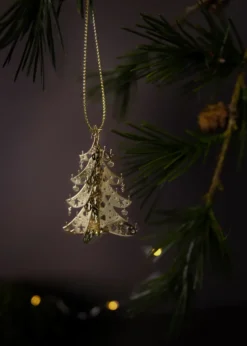 Julhänge 3D gran, Guld