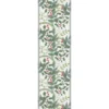 Julia bordslöpare 35x120 cm, Vit-grön