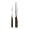 Kai Shun Premier kniv & gaffel set, Krom-brun