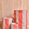 Kara förvaringskorg medium Ø32x32 cm 2-pack, Cherry Red