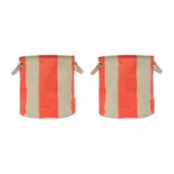 Kara förvaringskorg medium Ø32x32 cm 2-pack, Cherry Red