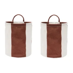 Kara förvaringskorg small Ø18x22 cm 2-pack, Nutmeg