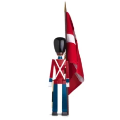 Kay Bojesen fanbärare med textilflagga, 50 cm