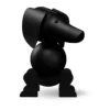 Kay Bojesen hund 28,5 cm, Mörkbetsad ek