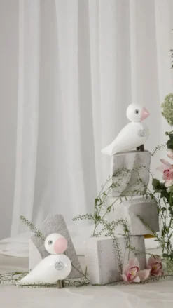 Kay Bojesen sångfågel Love, Vit-rosa