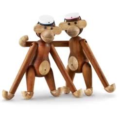 Kay Bojesen studentmössa till lilla apan, Vit-blå