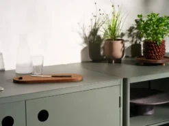 Kelia utekök bänkskåp med diskho, Antracit, 121x90x64