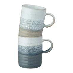 Kiln Accents mugg 40 cl 2 delar, Taupe-slate