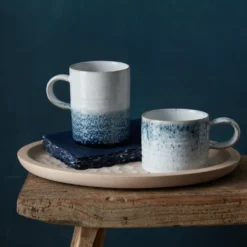Kiln blue ridged mugg 2-pack, 41 cl