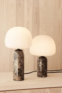 Kin bordslampa 40 cm, Brown marble
