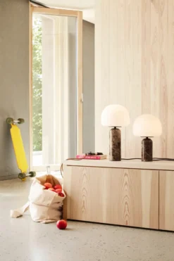Kin bordslampa 40 cm, Brown marble