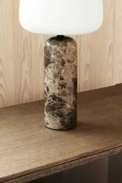 Kin bordslampa 40 cm, Brown marble
