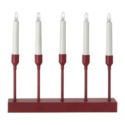 Kindle portabel adventsljusstake 30 cm, Mörkröd