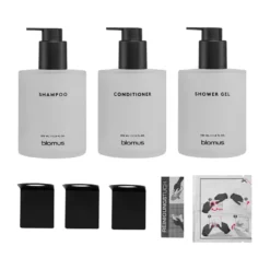 Kirei glasflaskor inkl vägghållare 3-pack, Vit, limmonterad