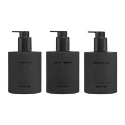 Kirei glasflaskor inkl vägghållare 3-pack, Smoke, monteras med skruv