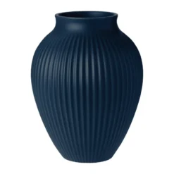 Knabstrup vas räfflad 27 cm, Dark blue