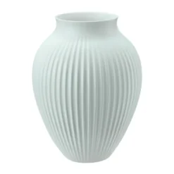 Knabstrup vas räfflad 27 cm, Ice blue